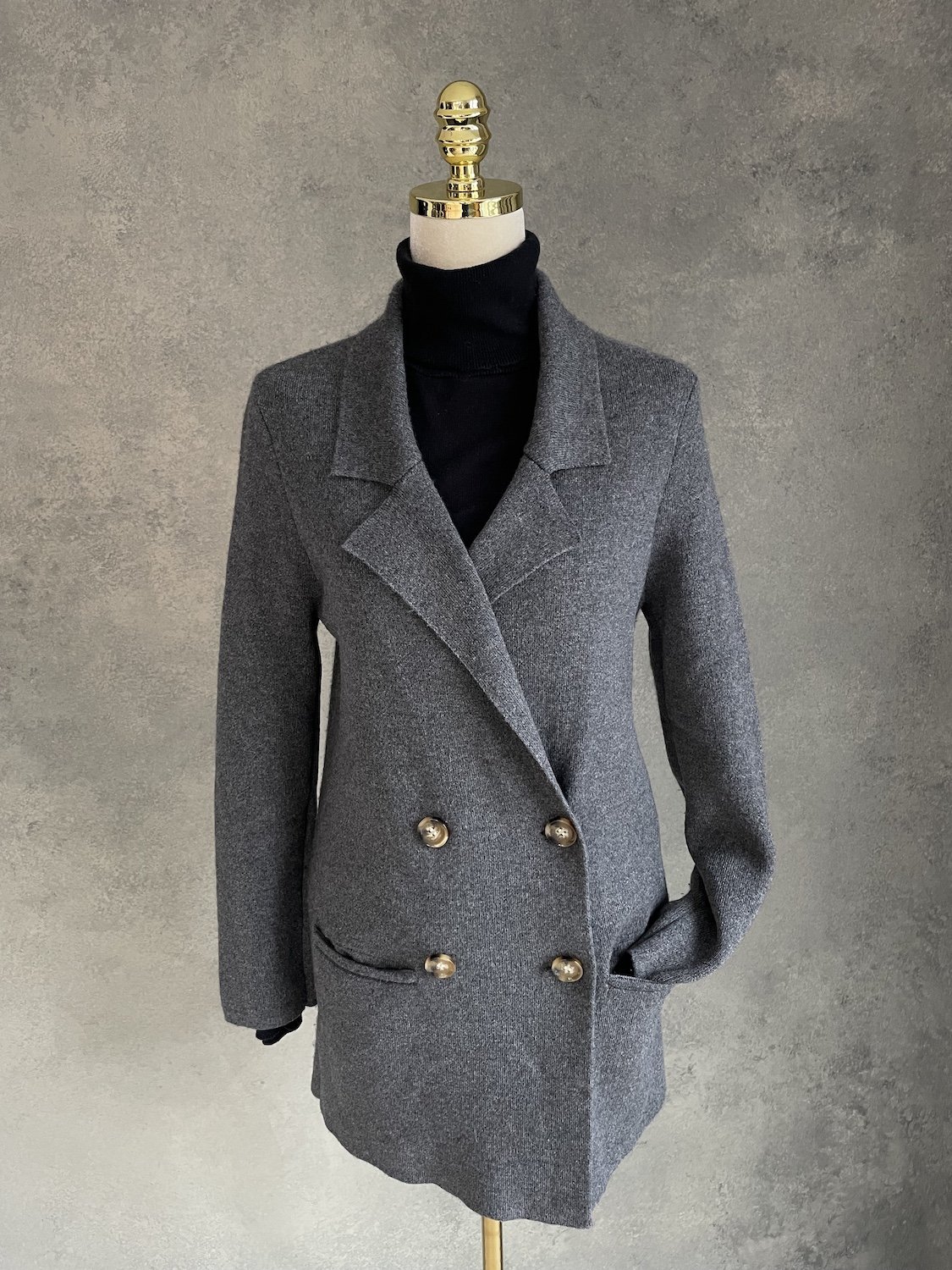 NOTSHY Cashmere Grey Coat Cardigan