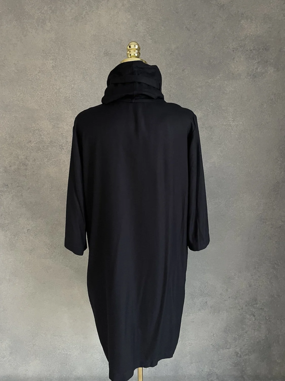 Rodebjer black dress back view on mannequin