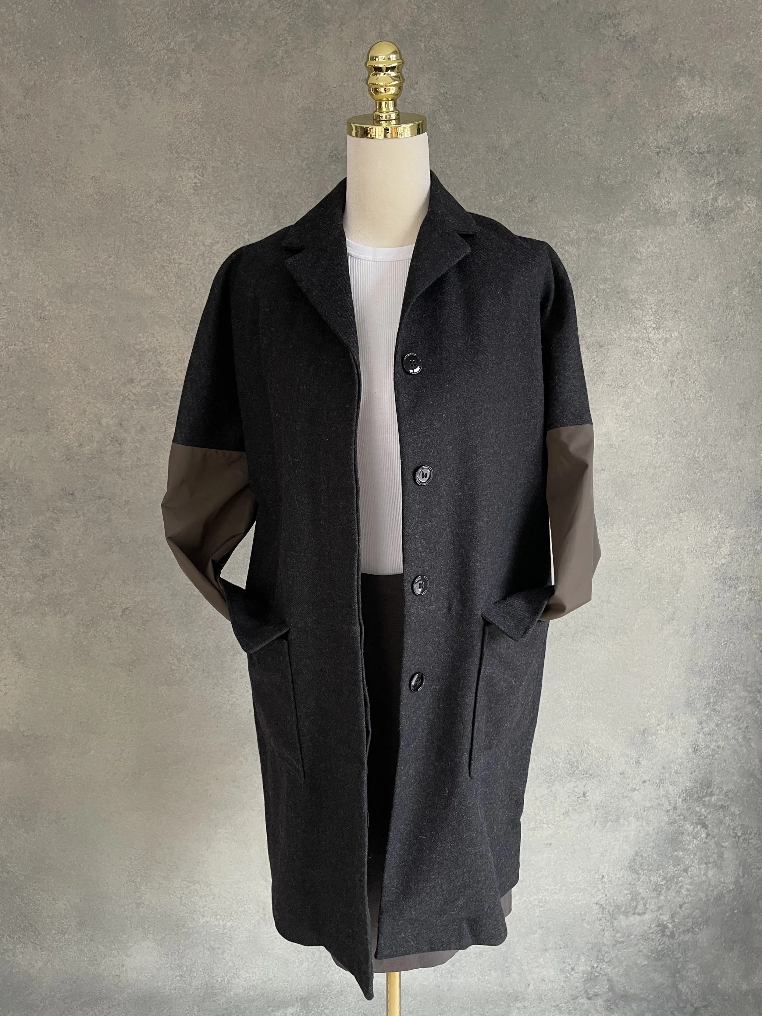 RUE BLANCHE Oversized Wool Coat