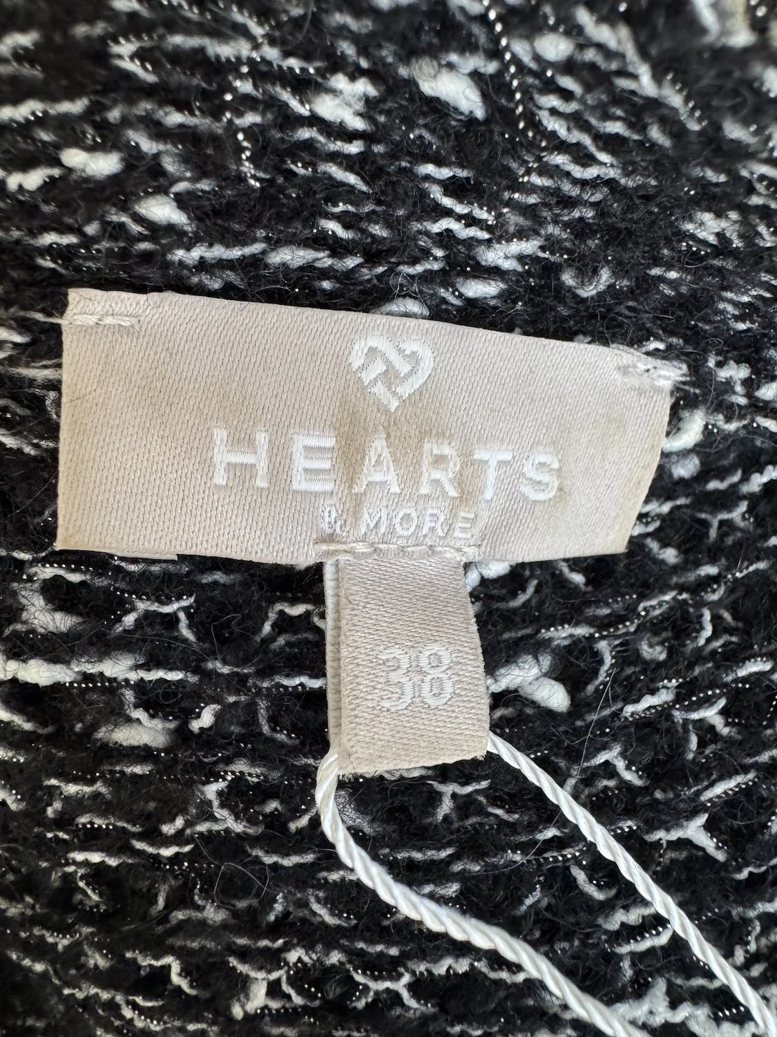 Hearts shaggy black wite speckled cardigan pearl buttons_1329.jpg