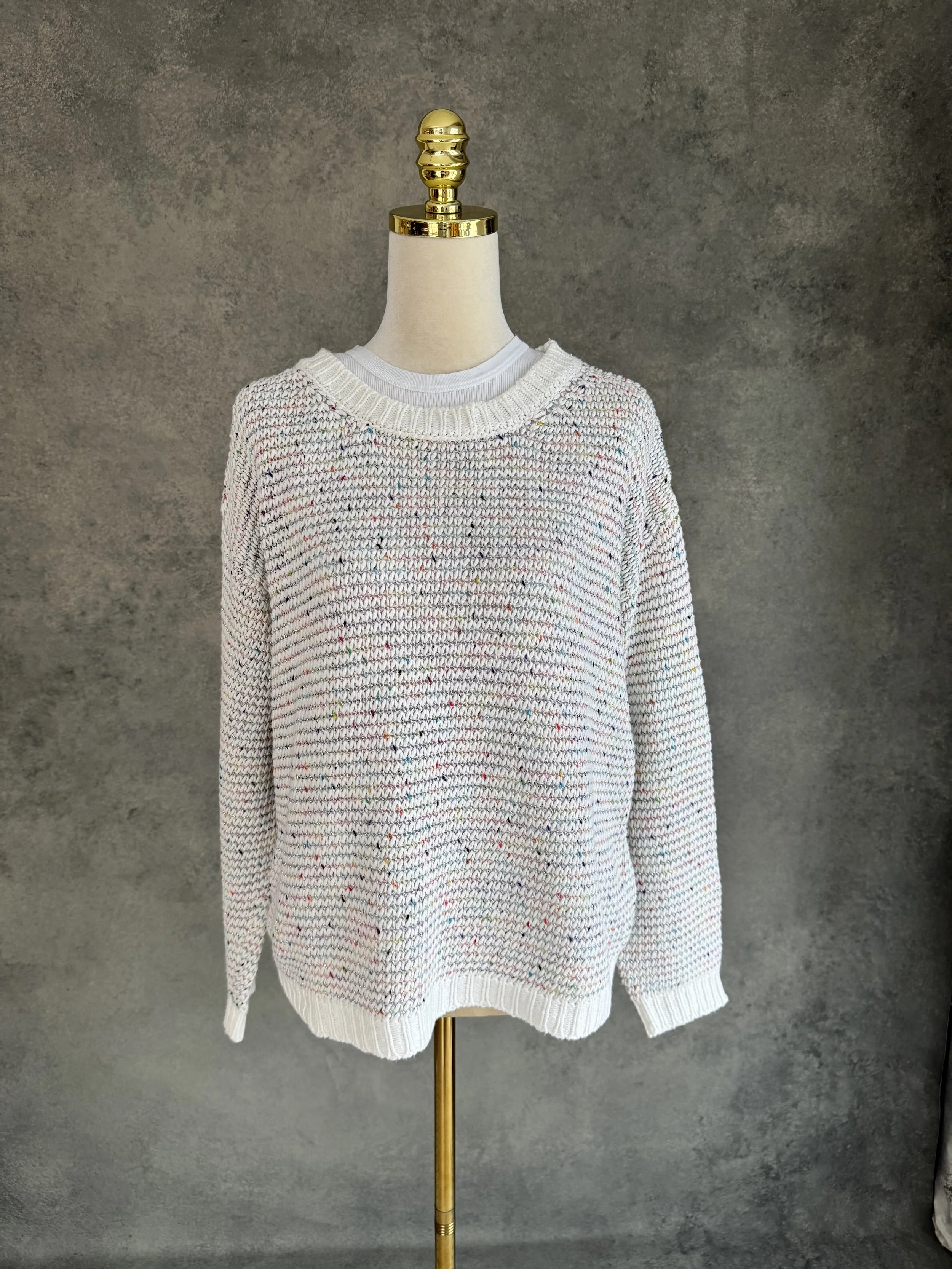 SCAPA FLOW Multicolour Speckled Metallic Knit Jumper