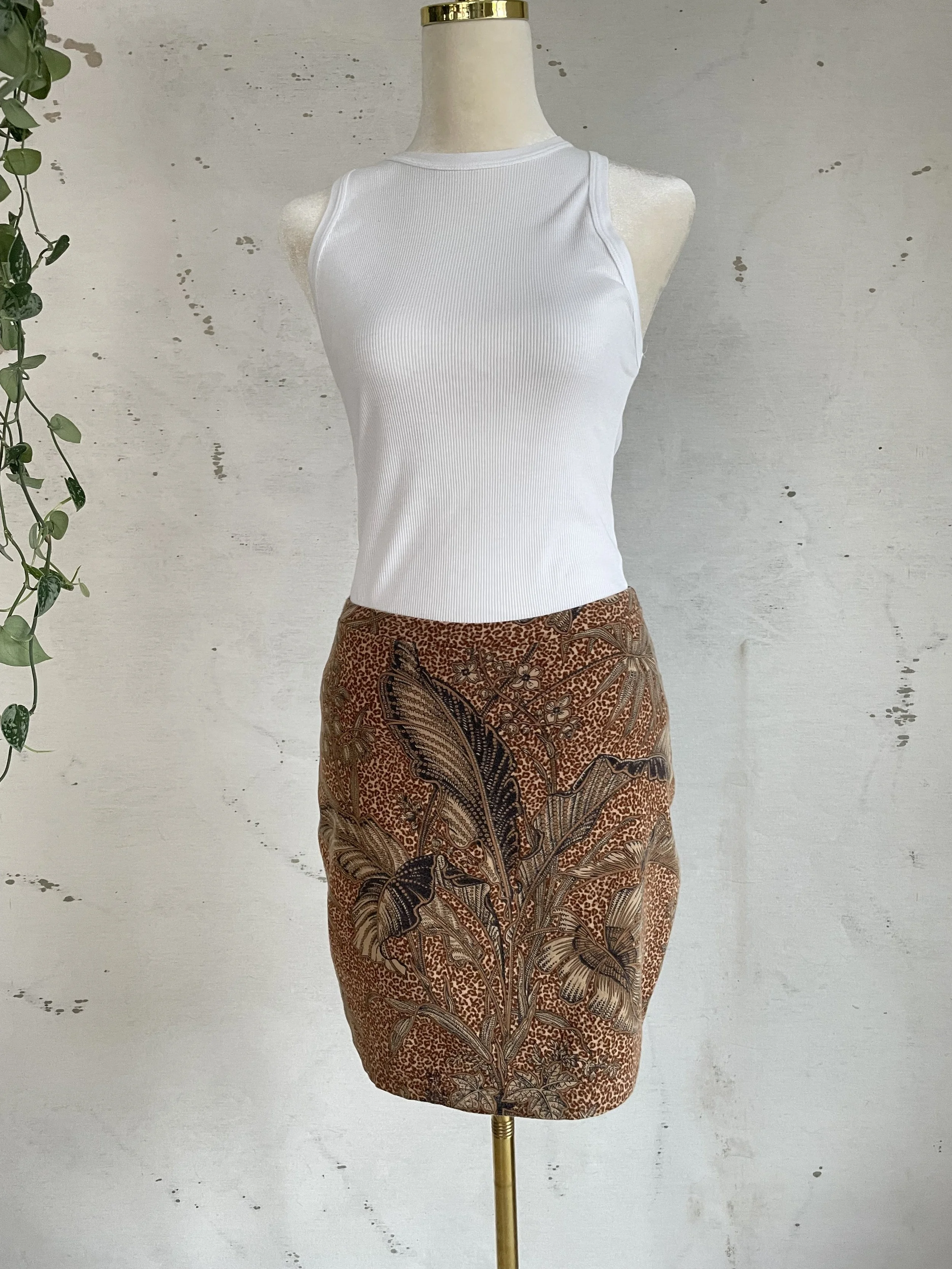 KENZO JUNGLE Archival Botanical Mini Skirt