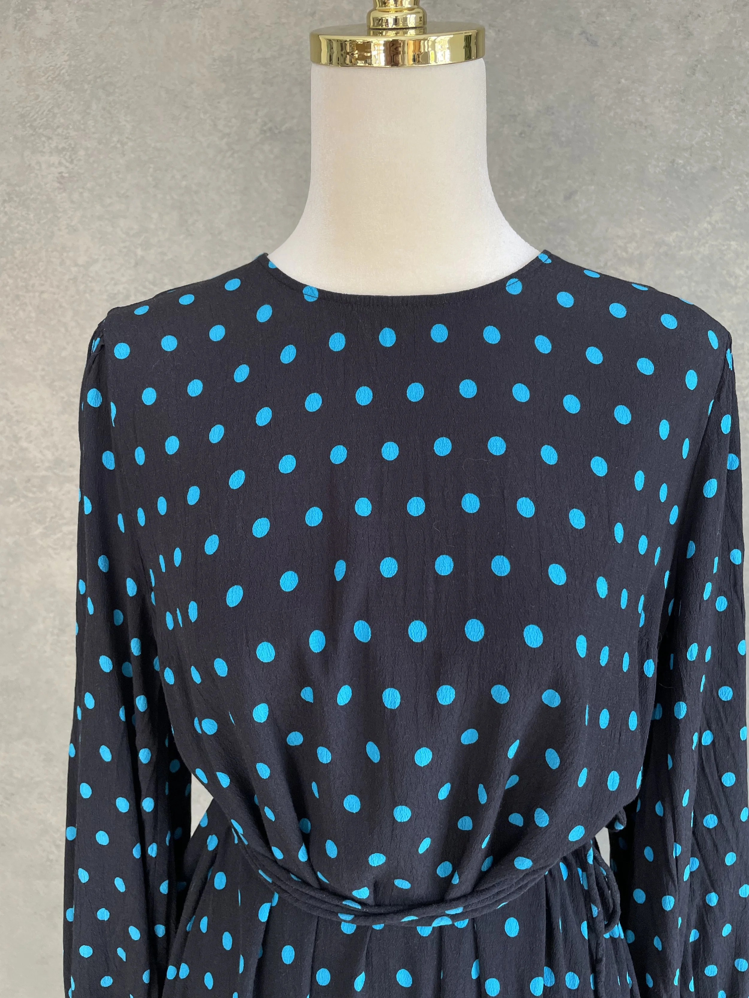 Detailed view of the upper bodice of the Essentiel Antwerp dress.