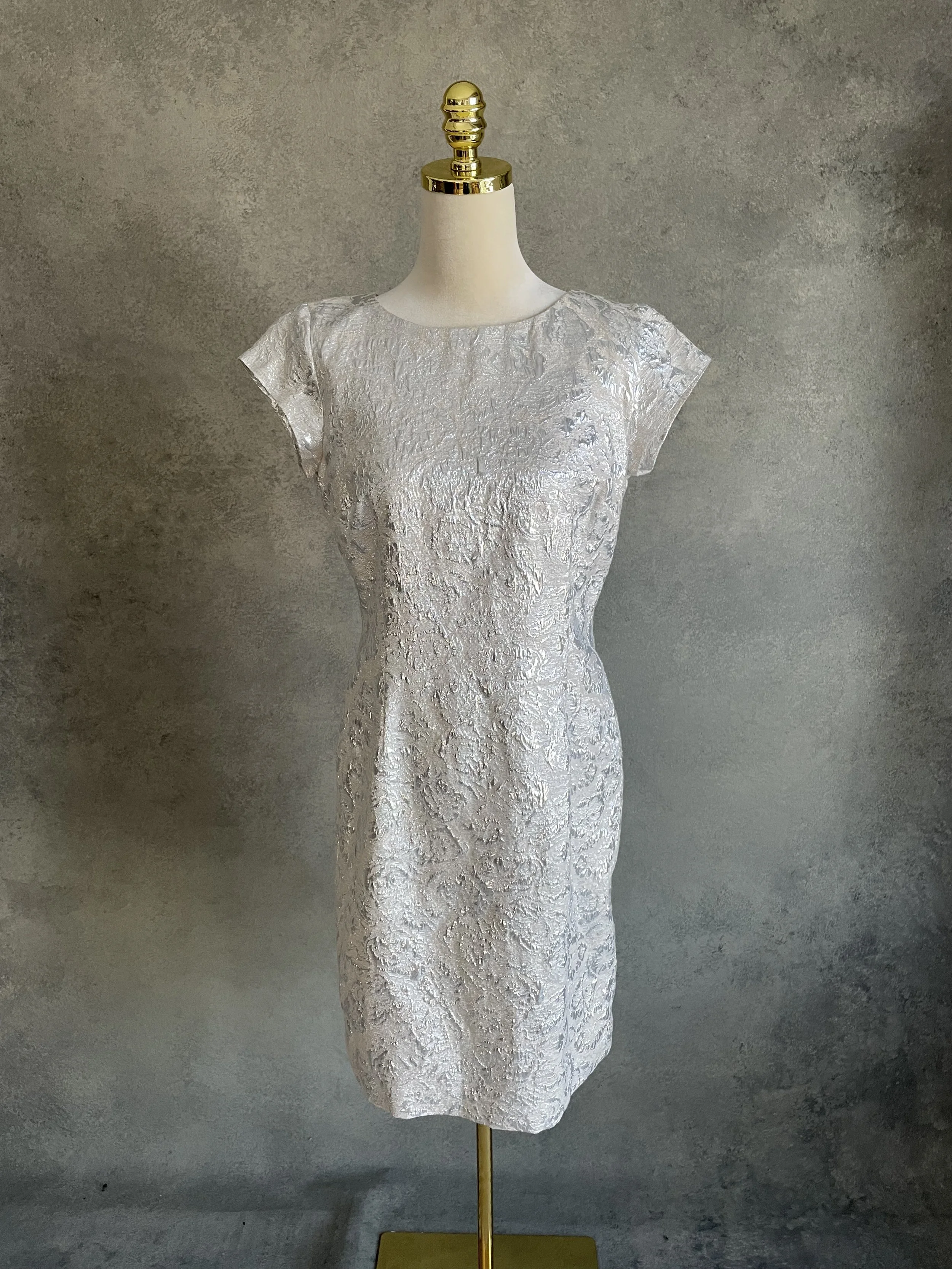 SCAPA Silver Textured Shift Dress