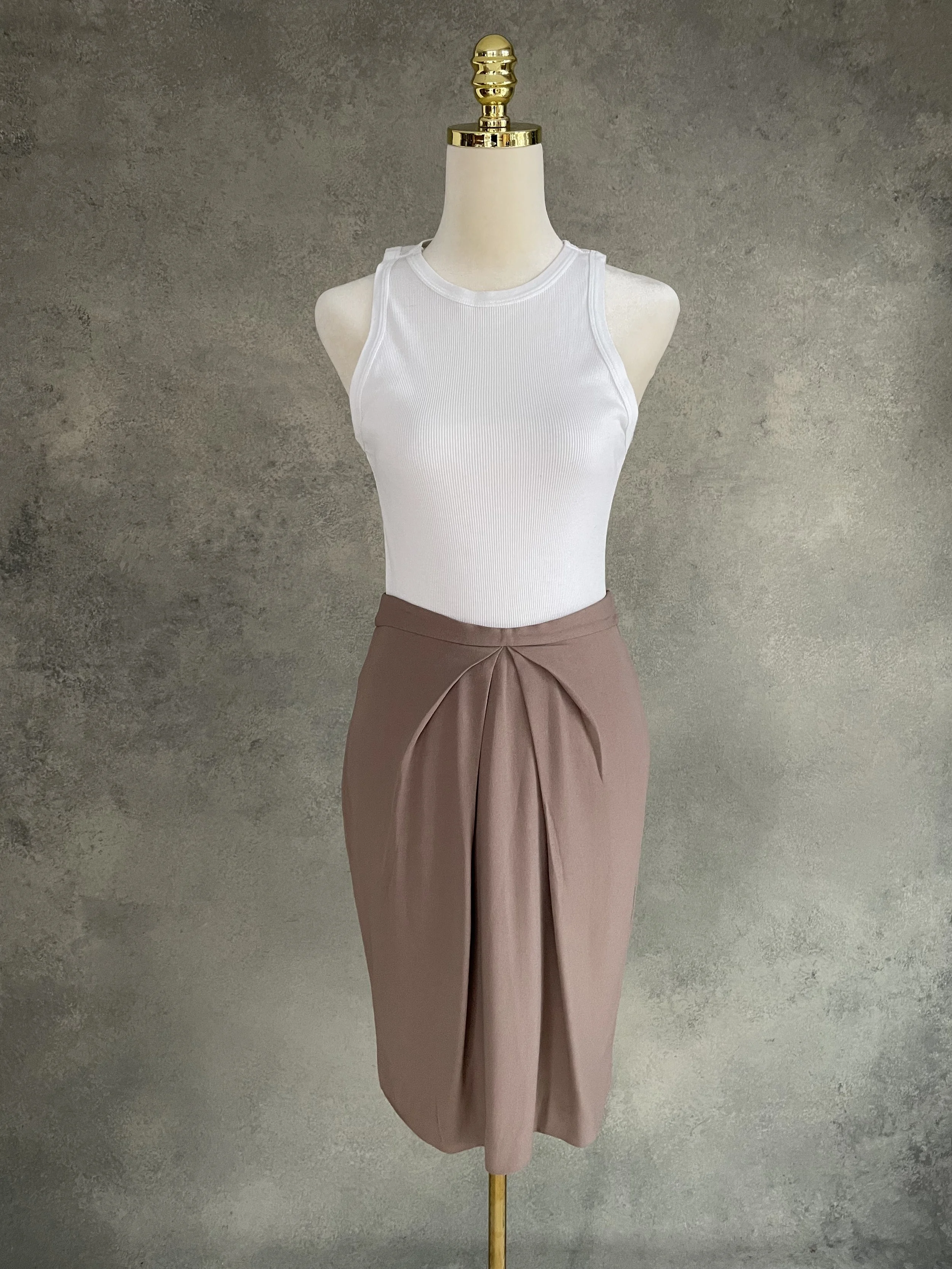 NATAN Beige Pleated Skirt