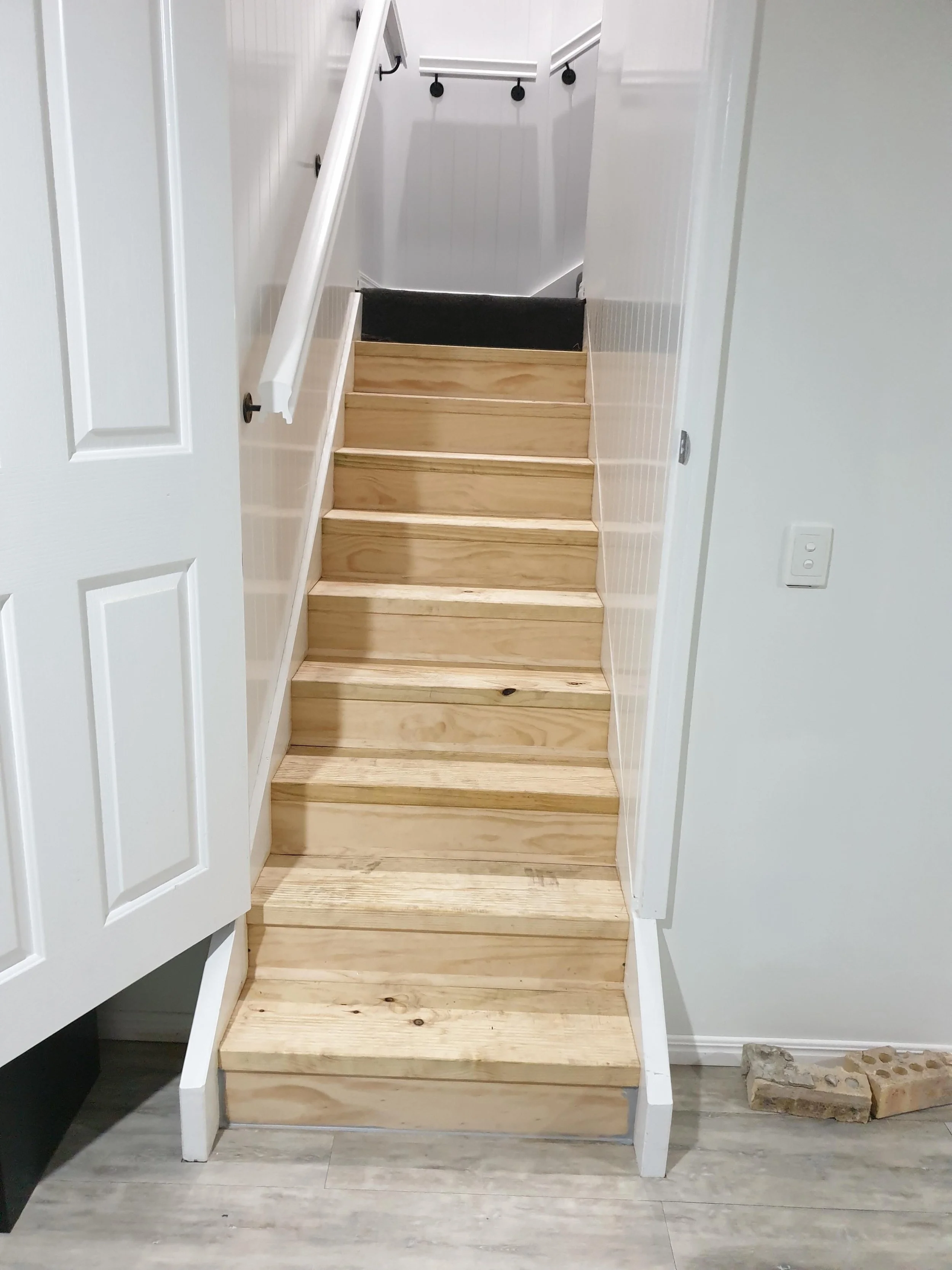 Internal stair repairs. Need a handyman for a small project like this? Get in touch. Link in my bio. #handymanservices #carpentry #stairsandsteps #timberstairs