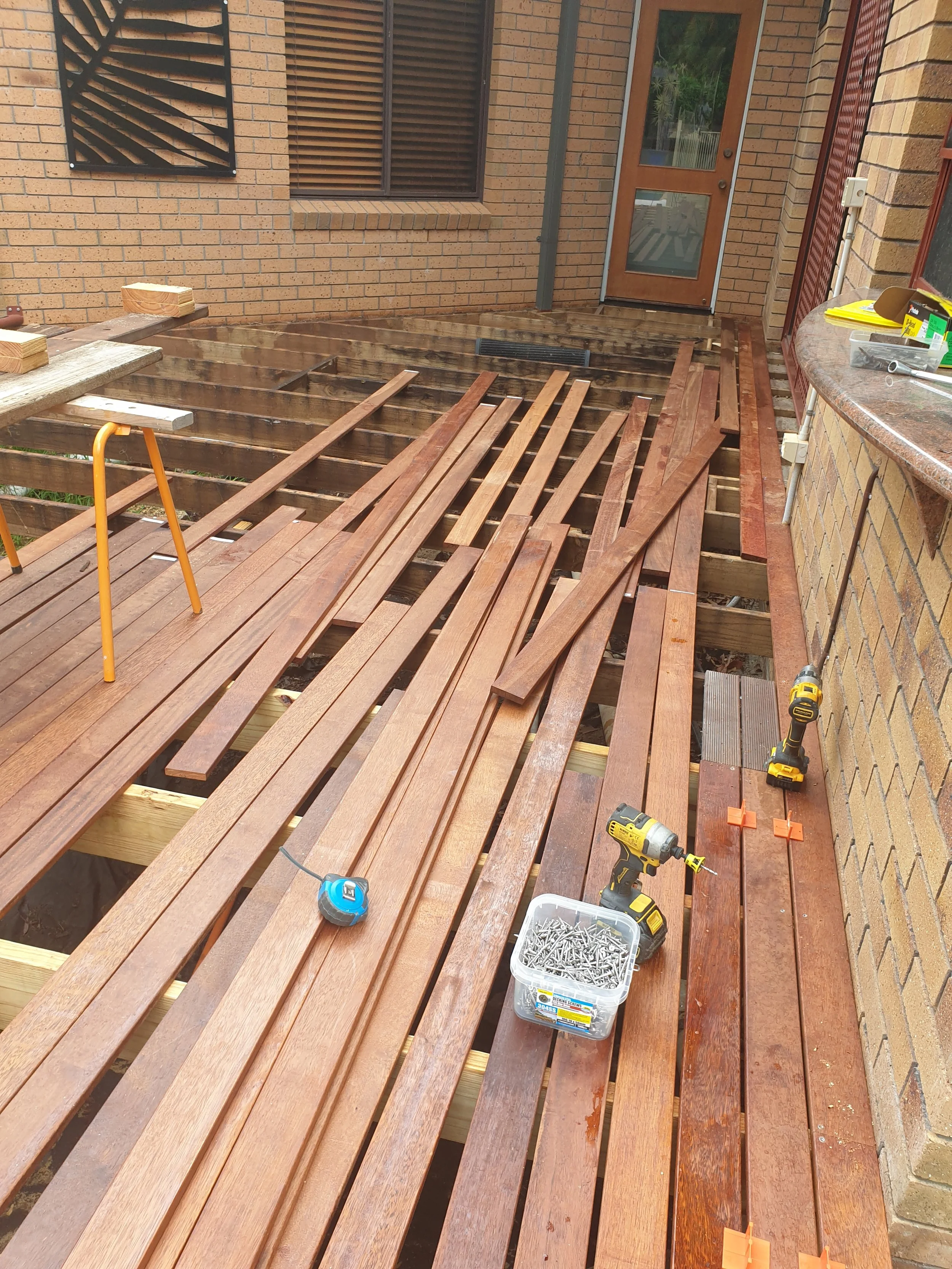 Large external deck repair.