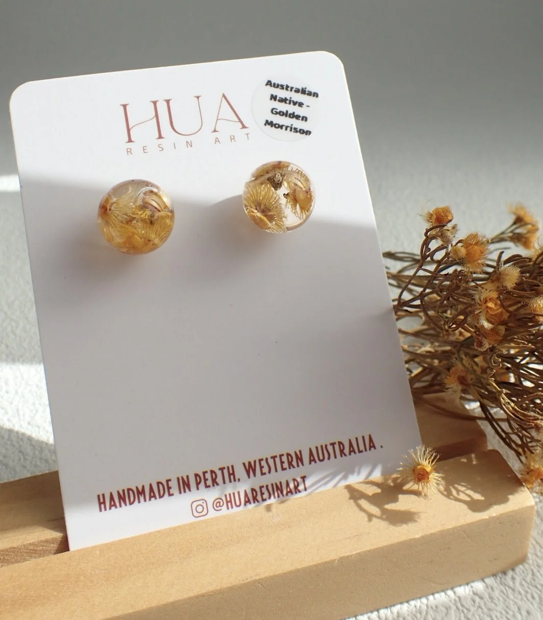 Classic Sphere Stud Earrings — Golden Morrison