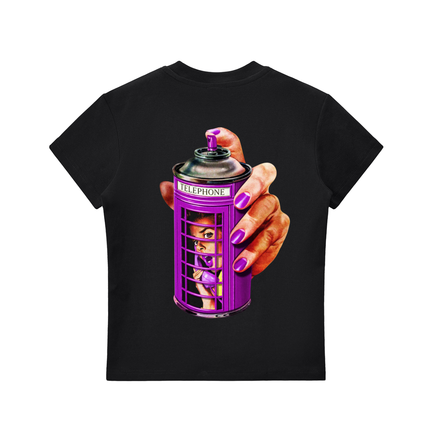 Women's T-Shirt - Purple Spraycan - Rear Print