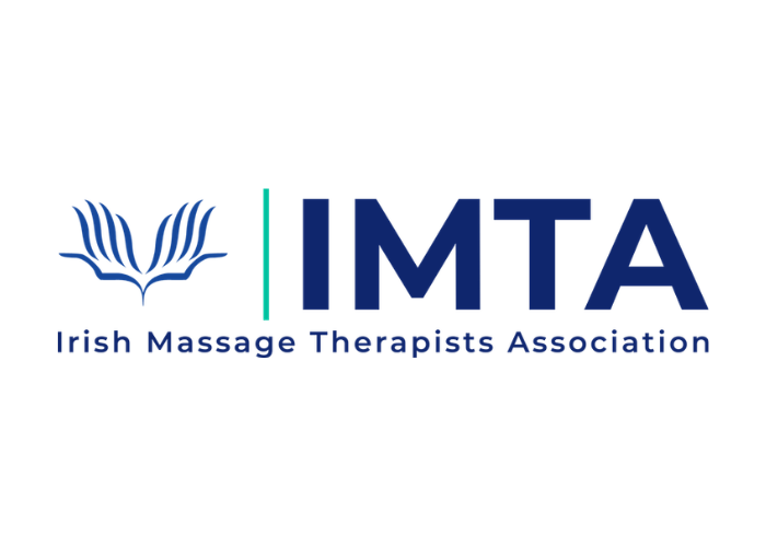 Logo of Irish Massage Therapists Association with a stylized open hand and the text 'IMTA Irish Massage Therapists Association'.