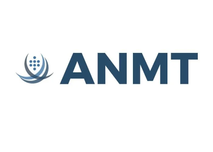 Logo of the American National Masturbation Therapy organization (ANMT) featuring a stylized diagram with dots and waves