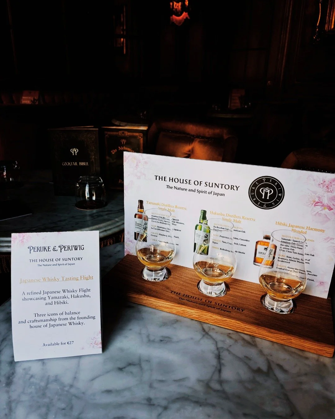 Discover the artistry of Japanese whisky with our House of Suntory Whisky Flight 🥃

Savour three iconic expressions: Yamazaki Distiller&rsquo;s Reserve, Hakushu Distiller&rsquo;s Reserve, and Hibiki Japanese Harmony, each showcasing the precision, b