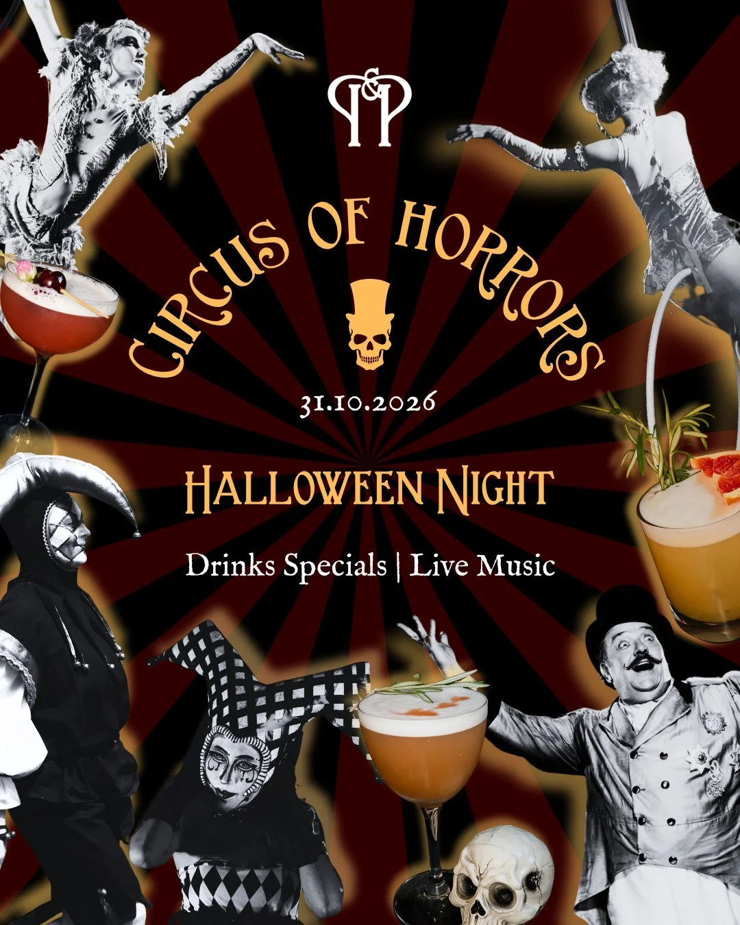 Step right up, if you dare. 🎪

This Halloween Night, we welcome you to the Circus of Horrors. Tantalising cocktails, live music and a hint of mischief await.

🗓 31.10.2026 | Halloween Night
📍Peruke &amp; Periwig, 31 Dawson Street, Dublin 2.

Dare 