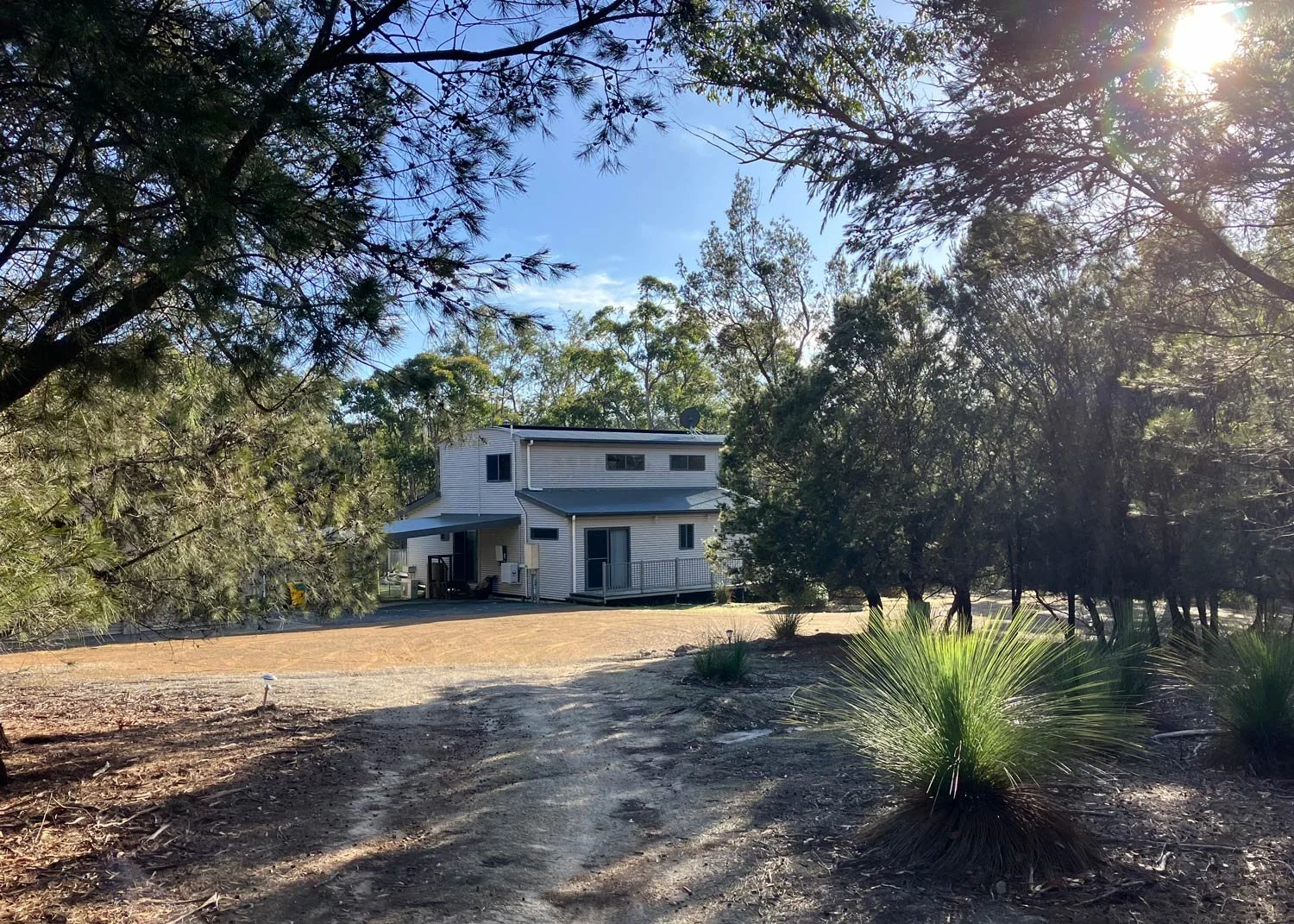 Arriving at your accommodation in the Bruny Island sunshine.