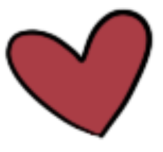 Red heart on black background