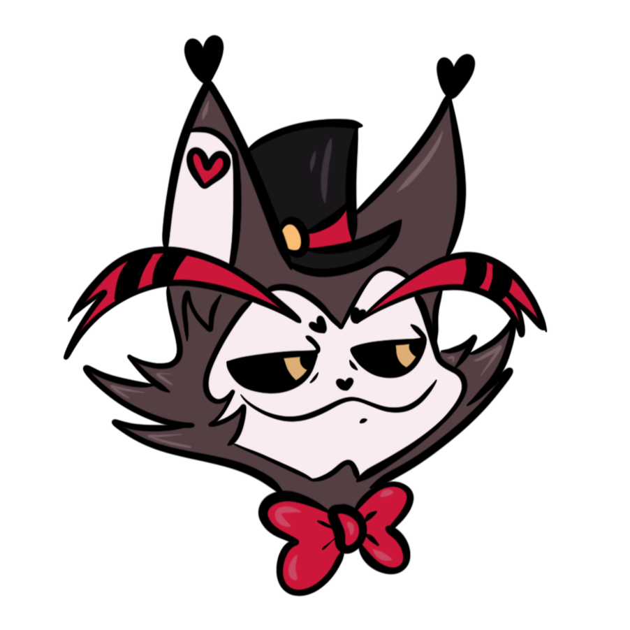 Husk from Hazbin Hotel as drawn by Suzy Frost