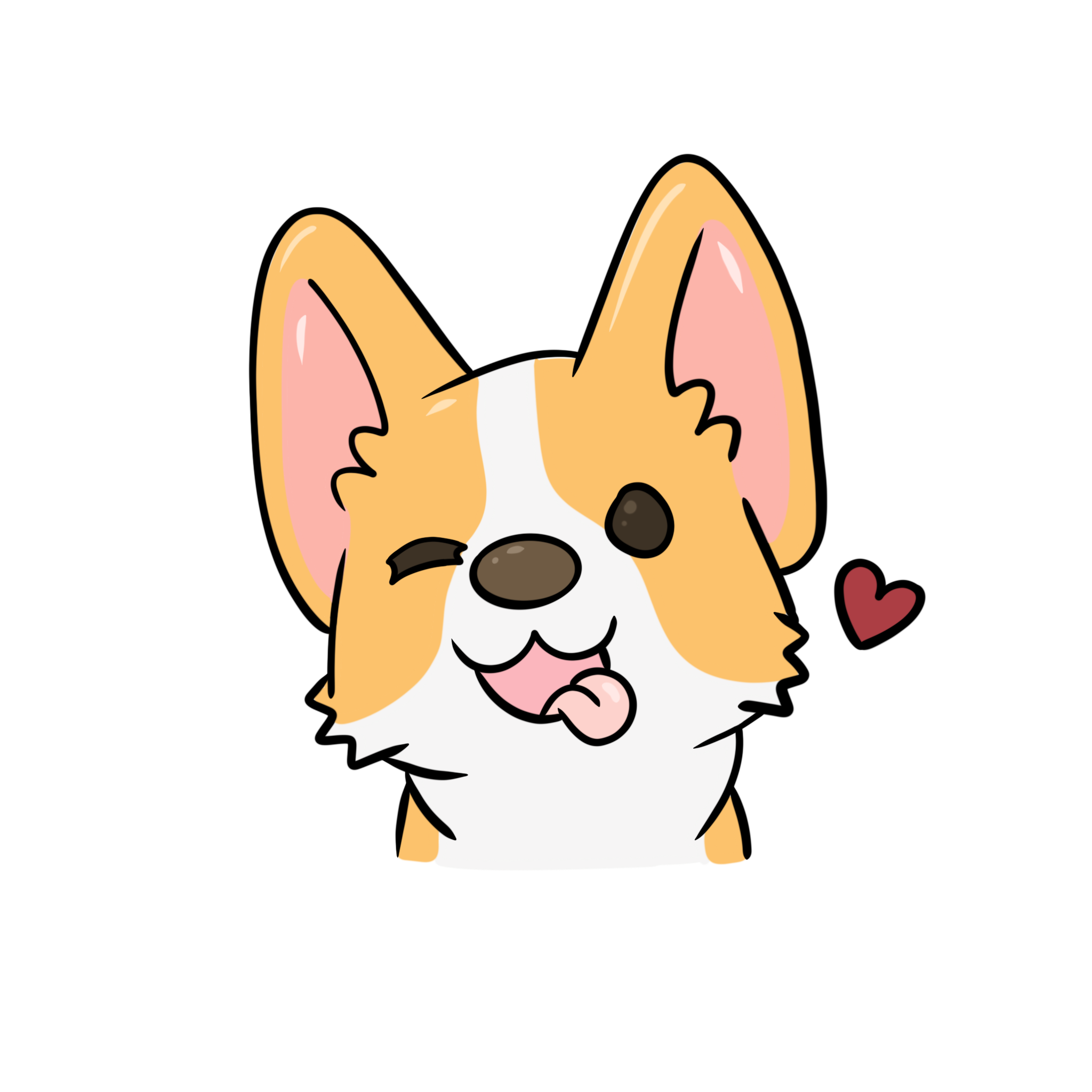 Corgi as redrawn by Suzy Frost