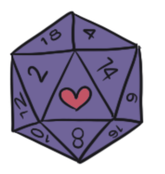 d20 as drawn by Suzy Frost