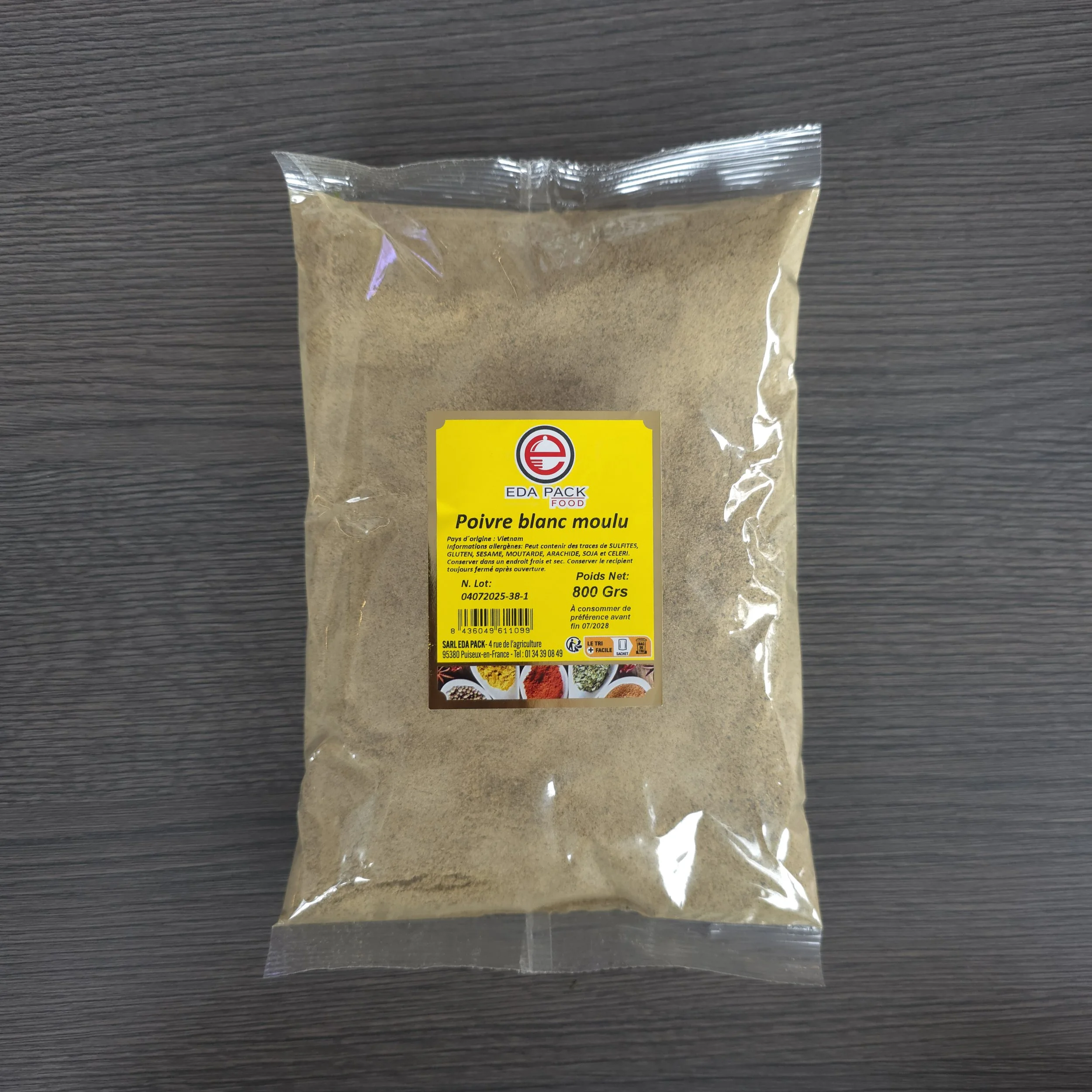 Poivre blanc moulu