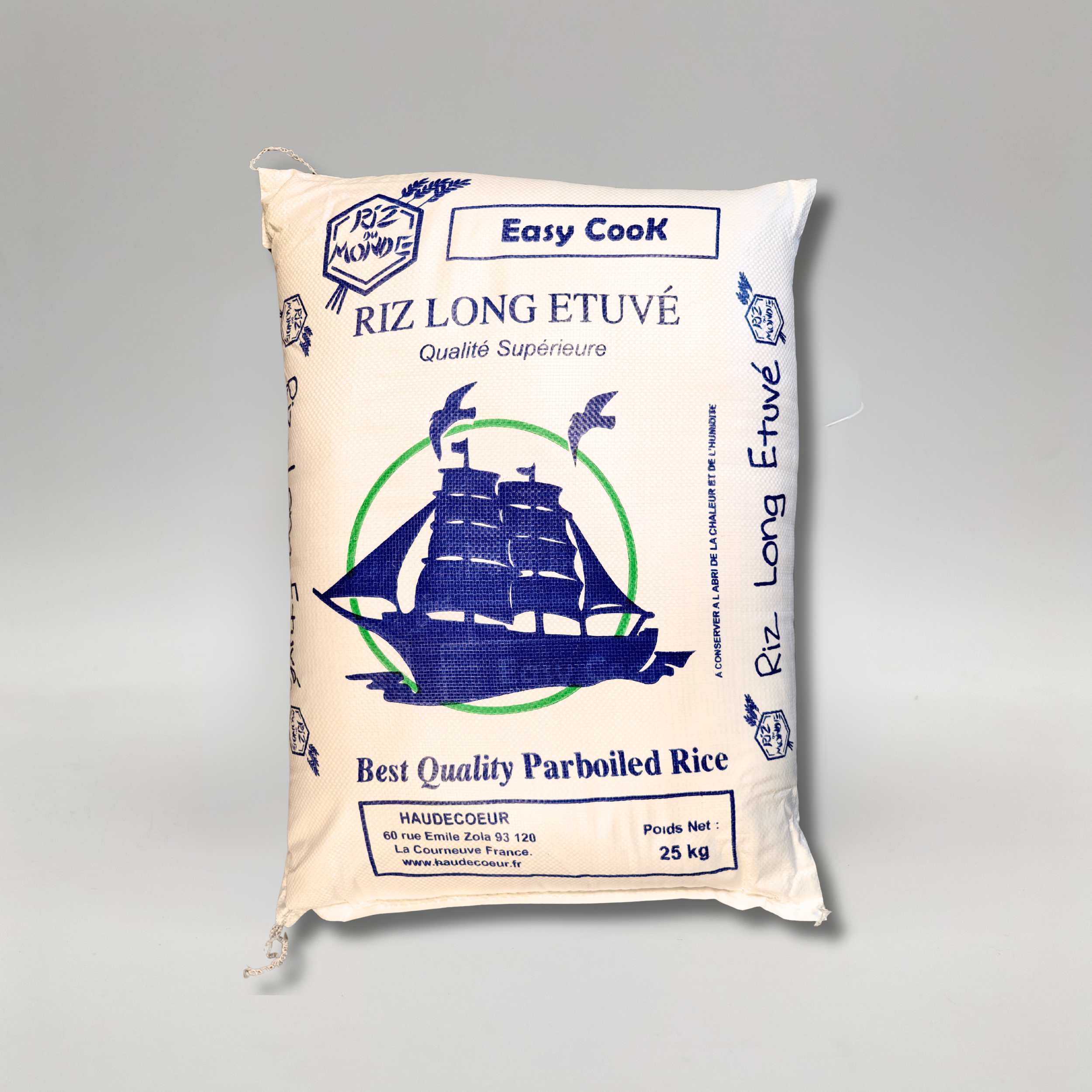 Riz long étuvé 25 kg