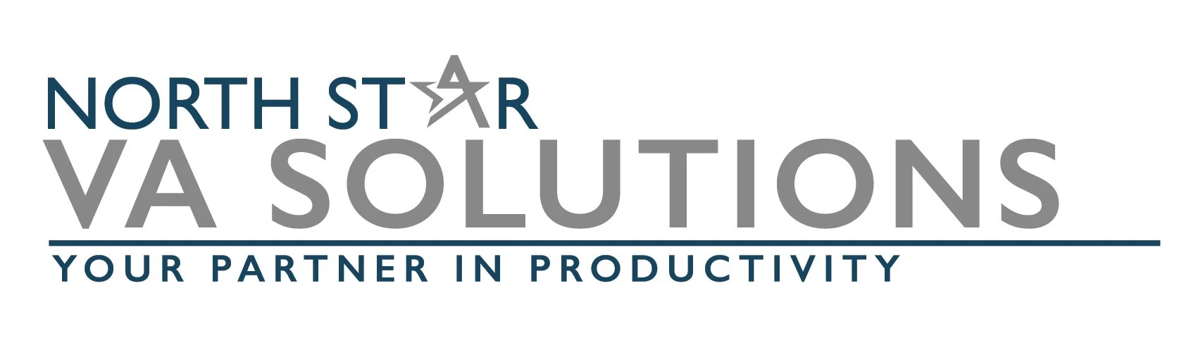 Logo of North Star VA Solutions with the tagline 'Your Partner in Productivity'
