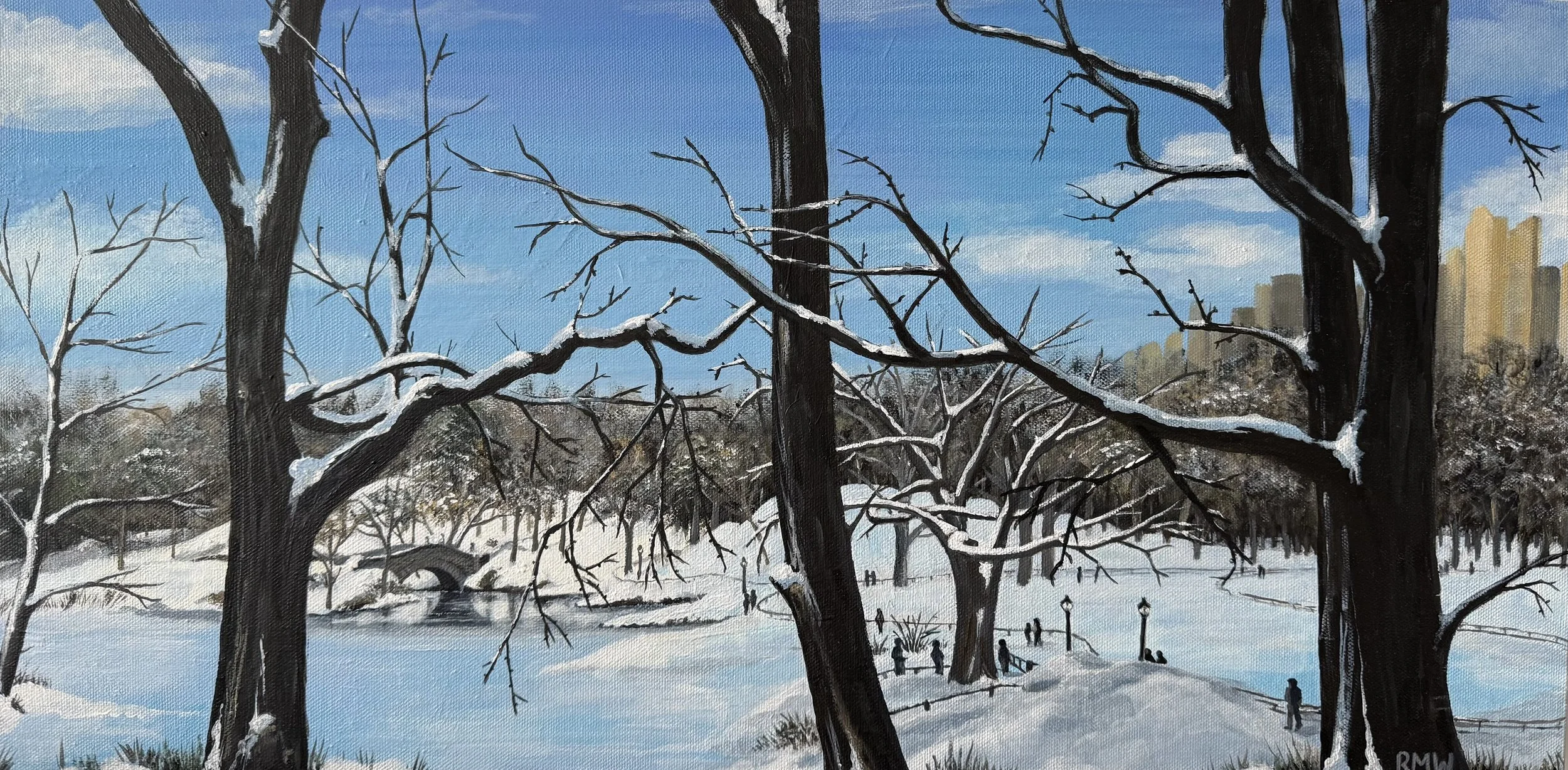 'After the Snowstorm at The Pond Central Park NYC' In February 2026 I was visiting family in NYC and experienced the wonder of the intense blizzard that engulfed much of the north-east of the USA. Americans are used to such vagaries of the weather, b