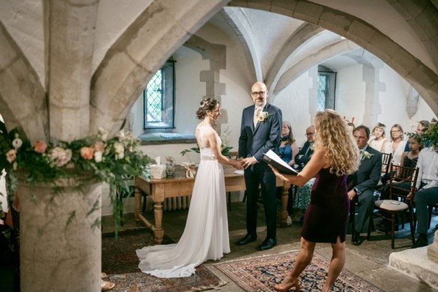 Wedding Ceremony Nettlestead Place in the historic The Undercroft 