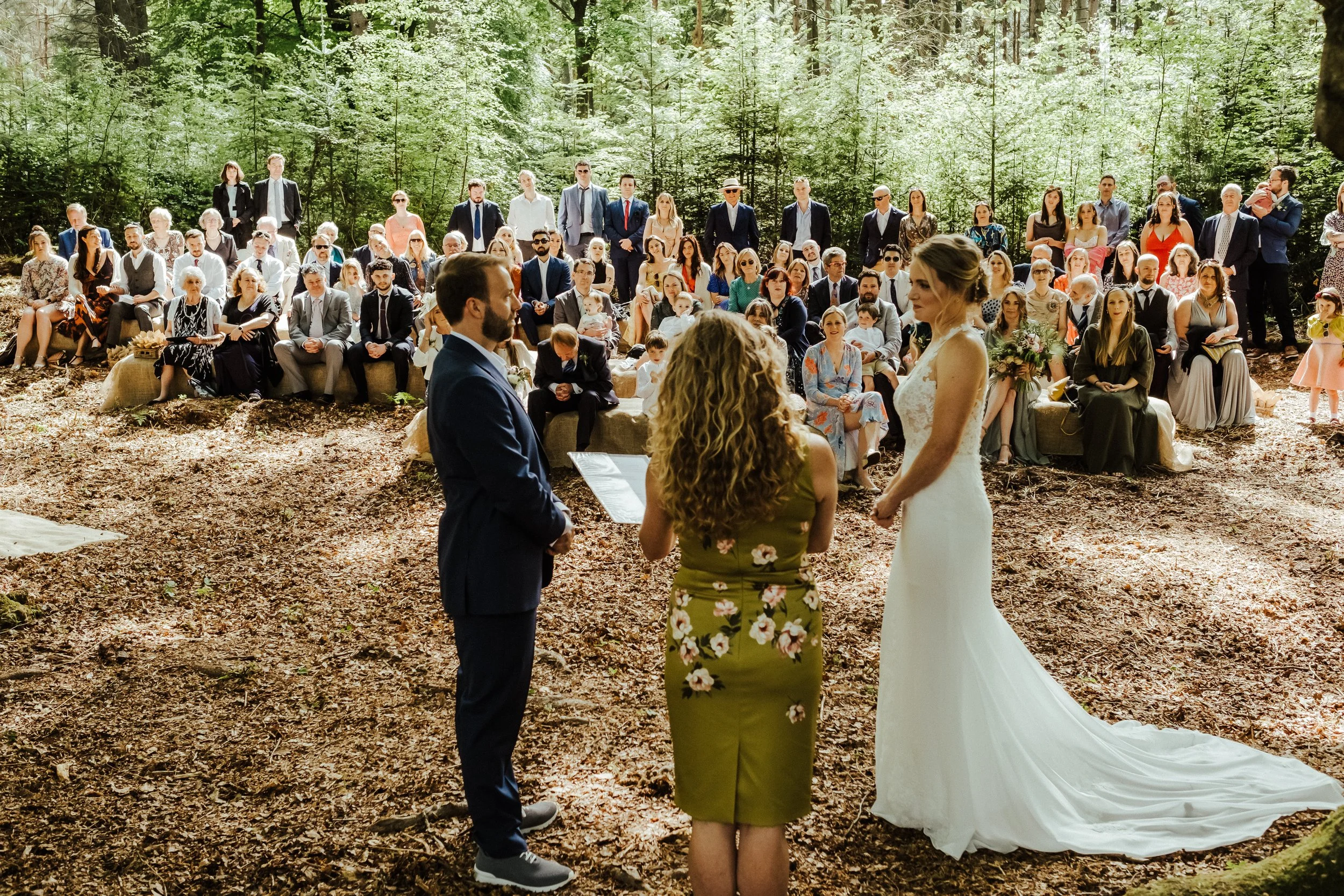 Outdoor Wedding Ceremonies in Family Woods in Surrey