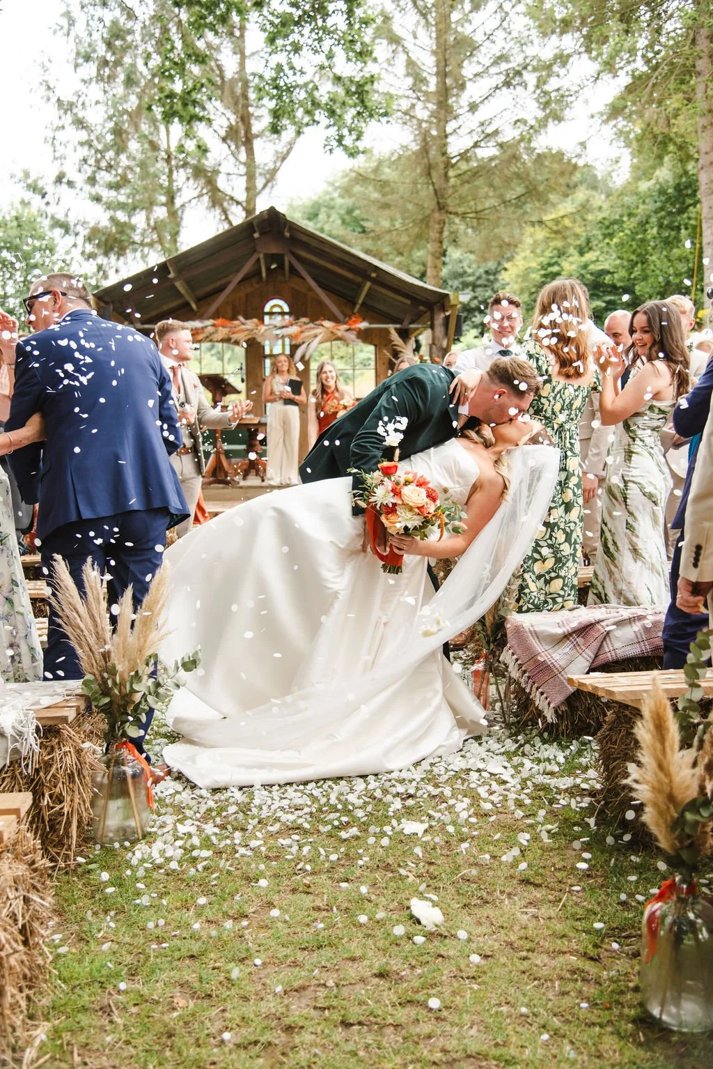 Outdoor Wedding Ceremony The Oak Tree Barn Tonbridge Kent