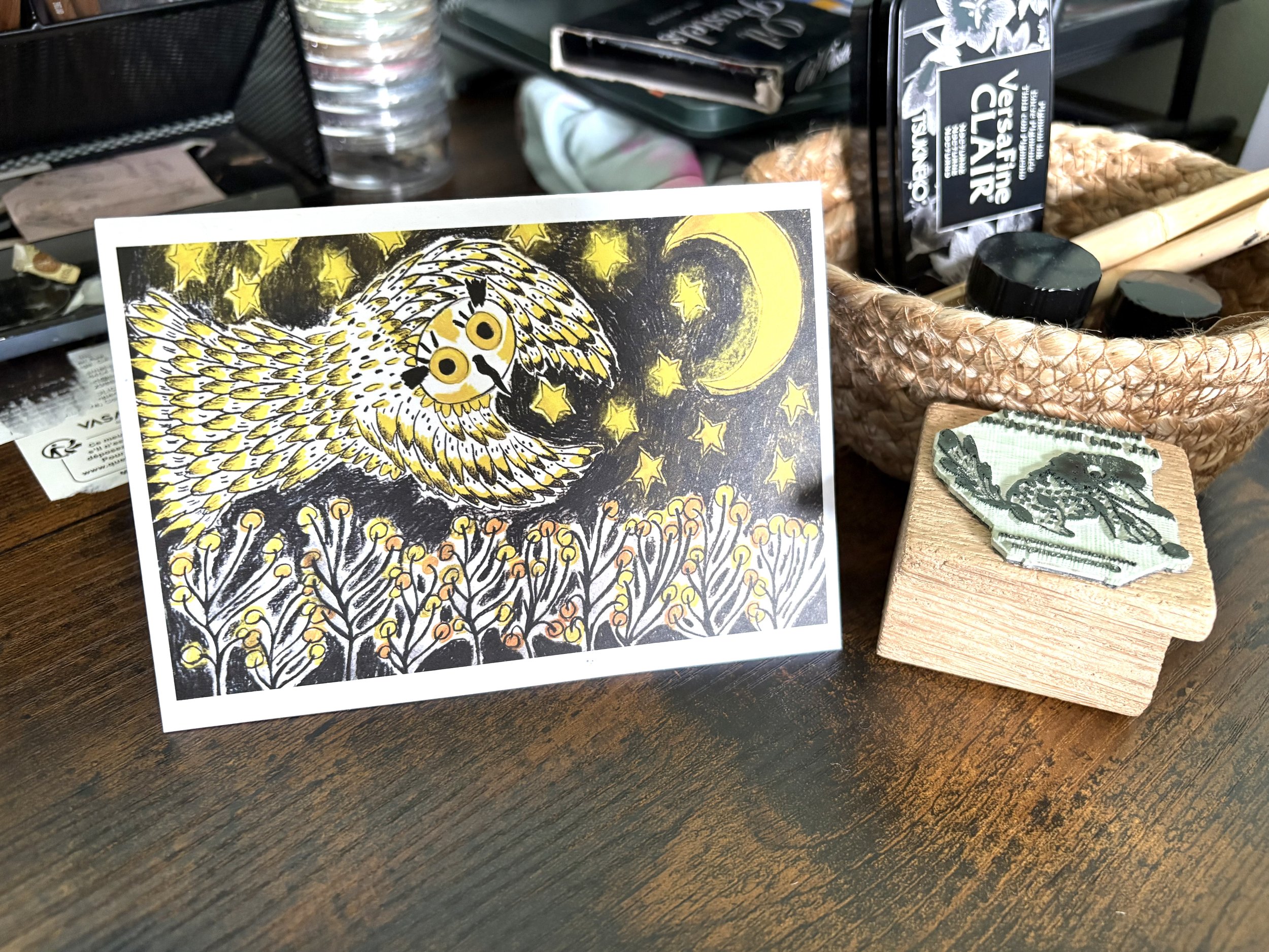 Ollo in the Stars Greetings Card
