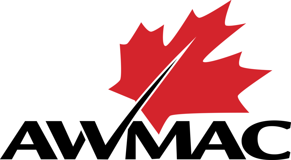 A stylized red Canadian maple leaf with a split down the middle.