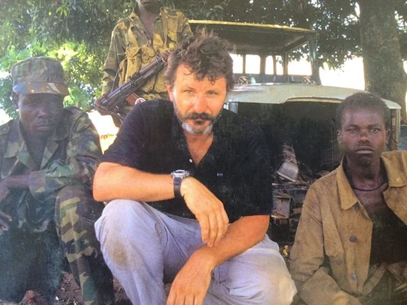 Robert Young Pelton with the SPLA in Sudan. ©RYP, all rights reserved