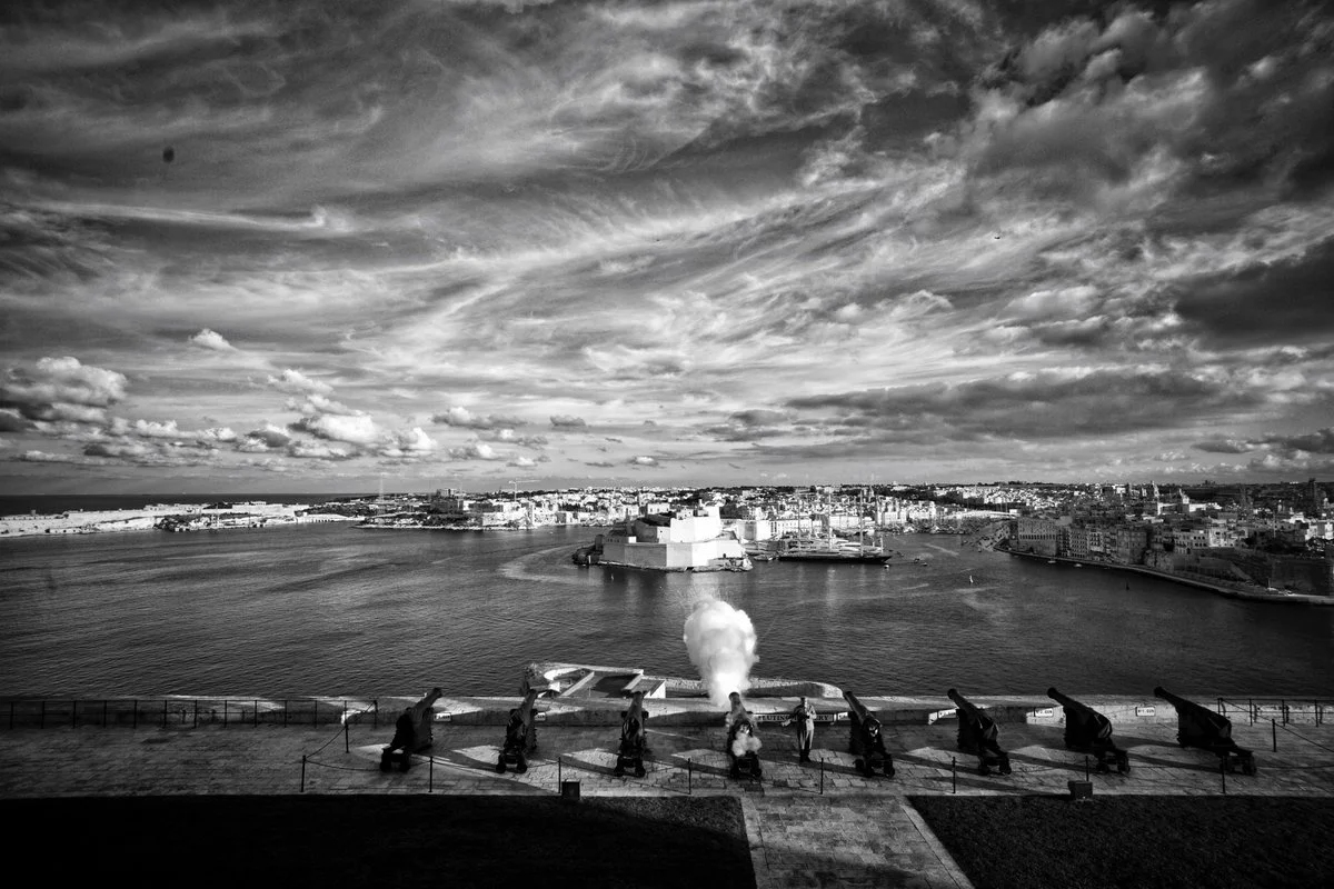 Noon firing of the cannon in Valletta, Malta. ©RYP, all rights reserved 