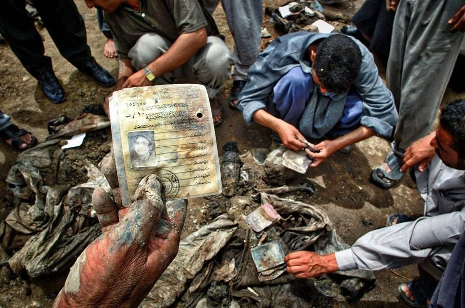 In 2003, Pelton left the employ of CBS's 60 Minutes in Baghdad to find and catalog mass graves of the Saddam era.  This is al-Mahawil. @RYP all rights reserved