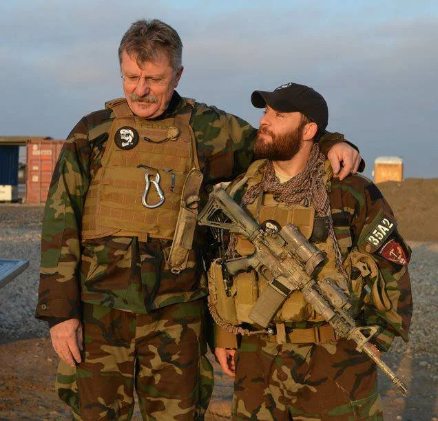 Robert Young Pelton with a U.S. Army Special Forces Alpha team in Afghanistan.  ©RYP, all rights reserved