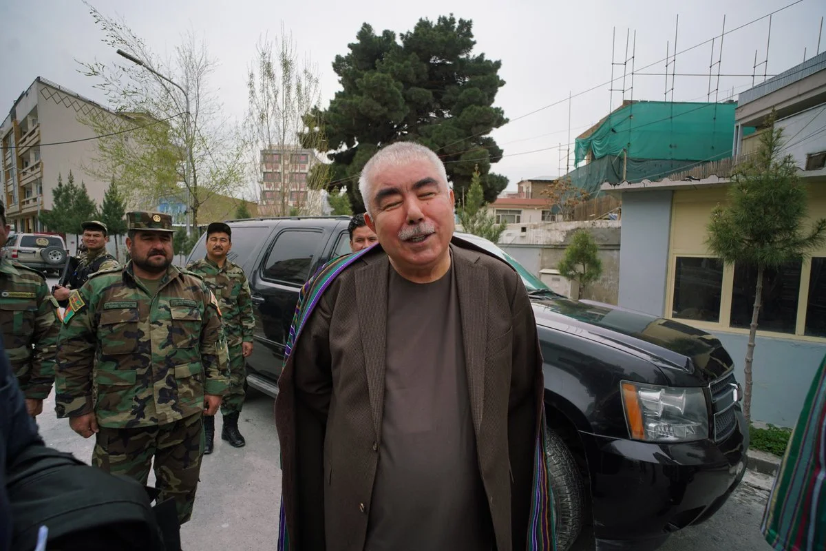 General Dostum welcomes Pelton to his compound in Kabul.  ©RYP, all rights reserved