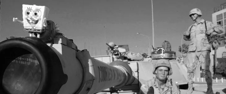 American troops enter Baghdad. ©RYP, all rights reserved 