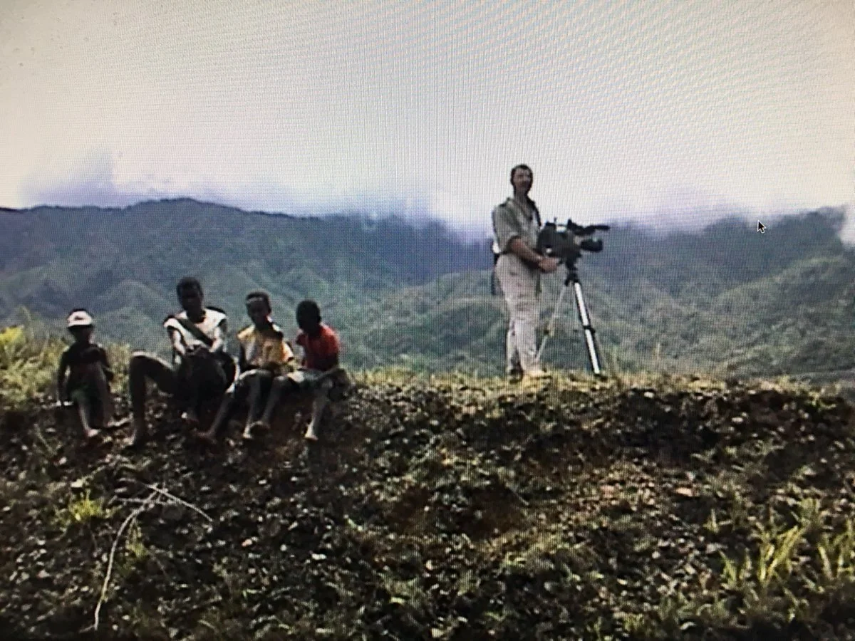 Robert Young Pelton on the rebel-held island of Bougainville in the South Pacific. ©Robert Young Pelton. all rights reserved. 
