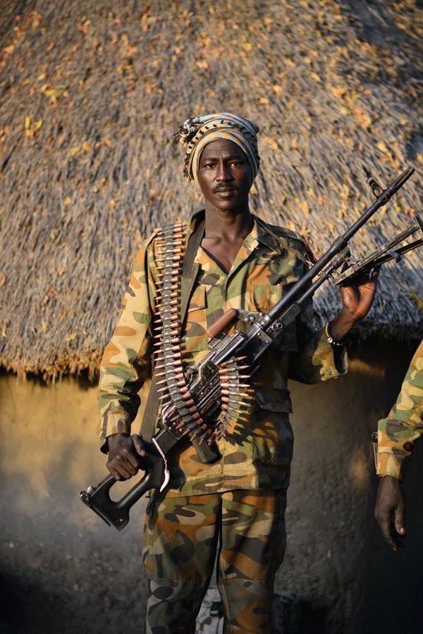 Nuer soldier in the town of Akoba.  ©Robert Young Pelton, all rights reserved. 