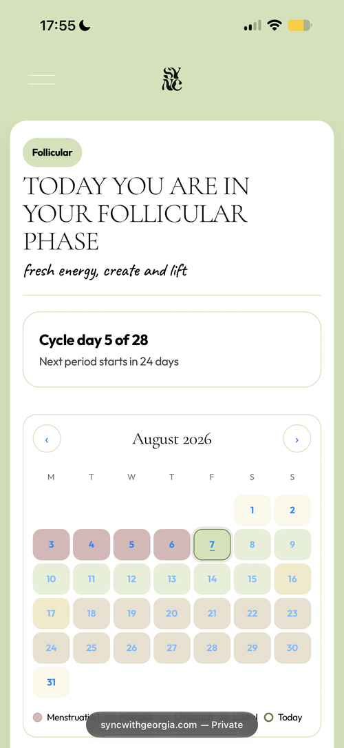 Sync Cycle Tracker