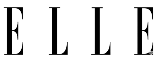 Close-up of the word "ELLE" spelled out with large, thin white letters on a black background.
