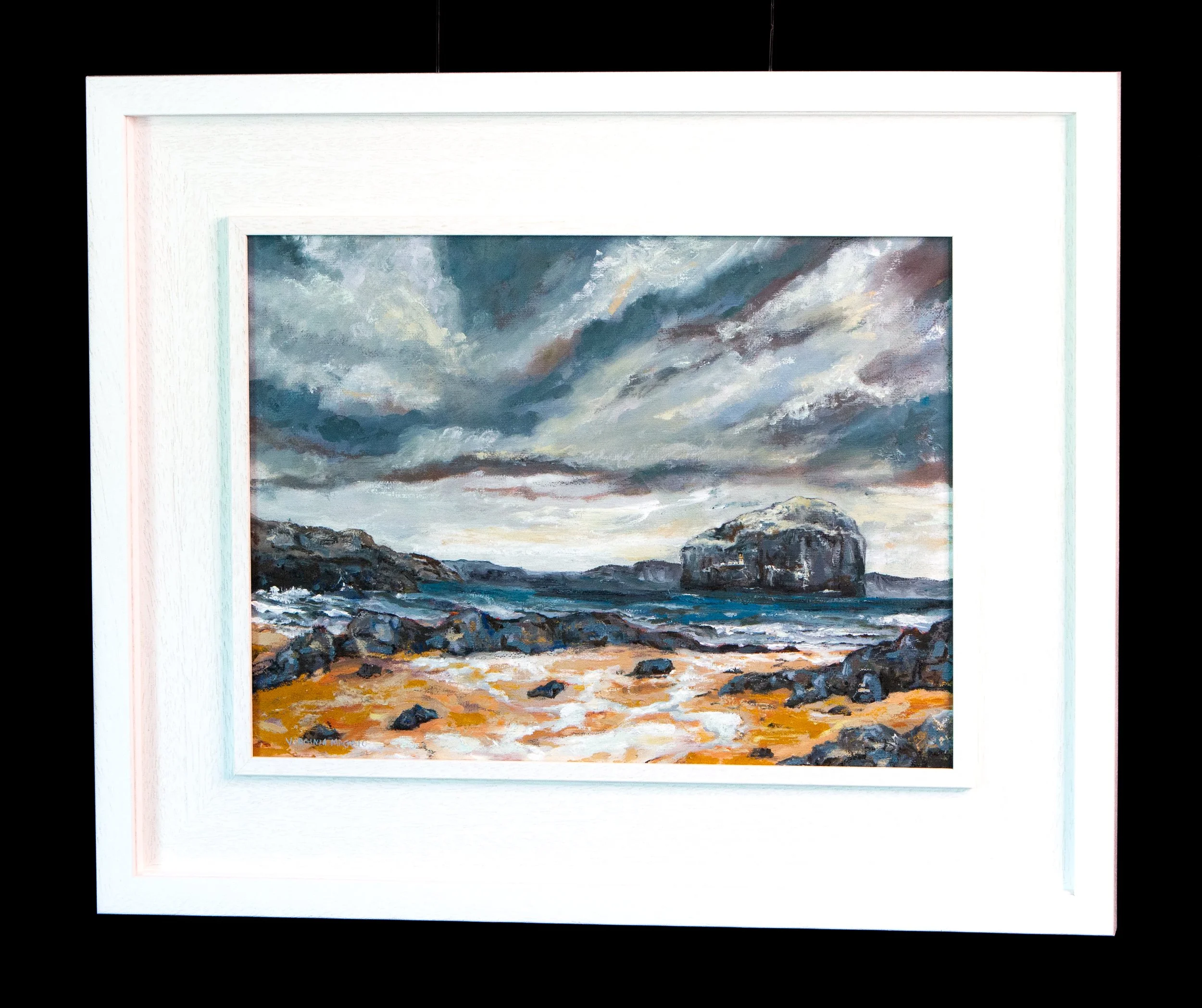 Artist: Virginia Maggio
Title: Misey Beach, Bass Rock, North Berwick
Medium: Oil on Canvas
Price: £380.00