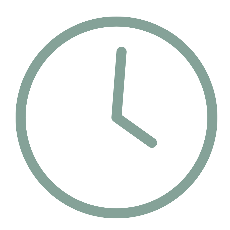 Uhr mit schwarzen Zifferblatt und grünen Zeigern, zeigt 3:00 Uhr.