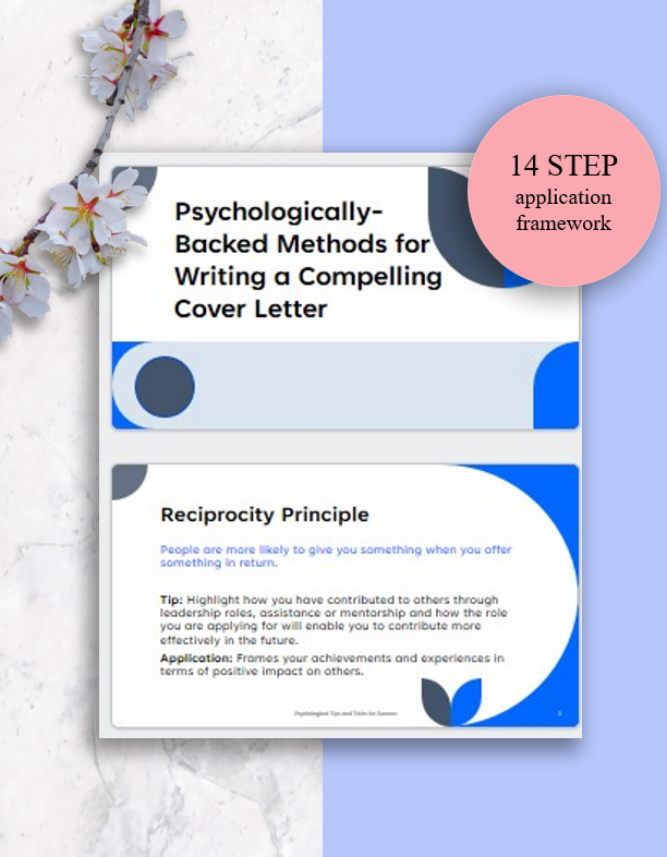 Psychology-Based CV Cover Letter Guide | 14-Step Application Framework