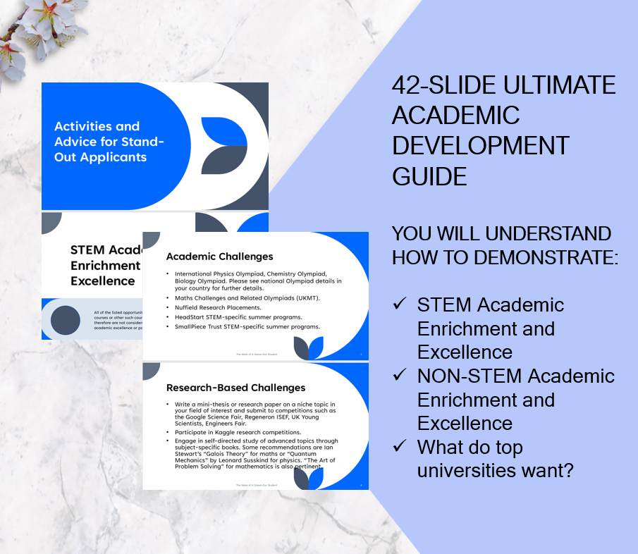 University Application Guide: Activities, Projects, Leadership, Admissions Examples