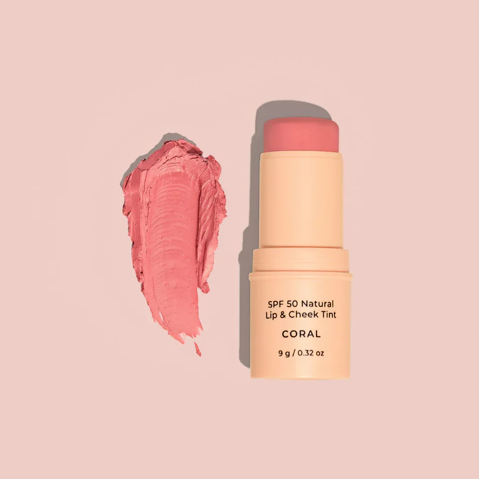 AVOCADO ZINC SPF 50 NATURAL LIP & CHEEK TINT - CORAL