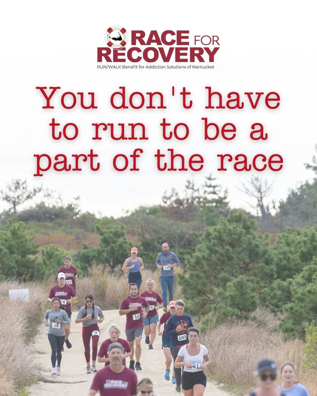 Not a runner? You still have a place at the Race for Recovery. ❤️

Walk it... Cheer someone on... Donate in honor of someone you love... Show up and feel what this community is made of...

The 10th Annual Race for Recovery is for everyone who's ever 
