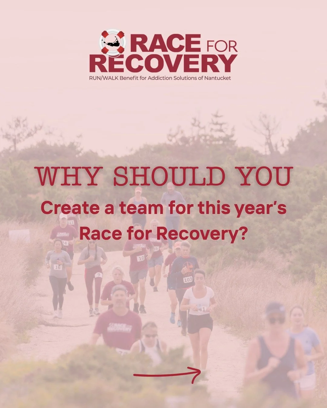 Do you want to join in on the competition? Create a team for this year's Race for Recovery! 🤝🏃&zwj;♂️

When you create a team, you're helping multiply your efforts. And multiplying your efforts means more lives we save right here on island. 

Join 
