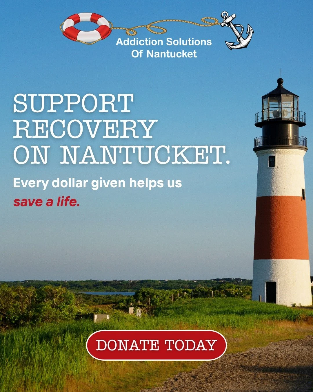 Your support makes what we do possible. Every dollar donated helps us save a life right here on Nantucket. ❤️&zwj;🩹

Support recovery on Nantucket. Donate today. Link in bio. 🔗
