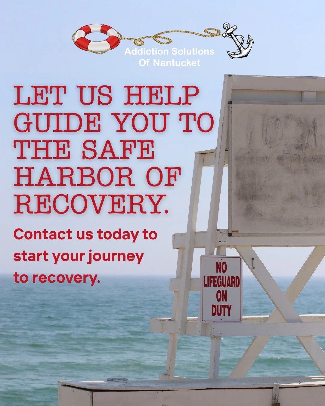 Proudly serving patients since 2005, Addictions Solutions of Nantucket is the only medically managed approach to opioid, drug, and alcohol addiction on Nantucket, offering real hope for those suffering. ❤️&zwj;🩹

Our expert team is ready to help you